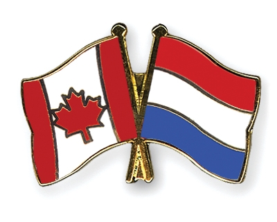 Fahnen Pins Kanada Niederlande