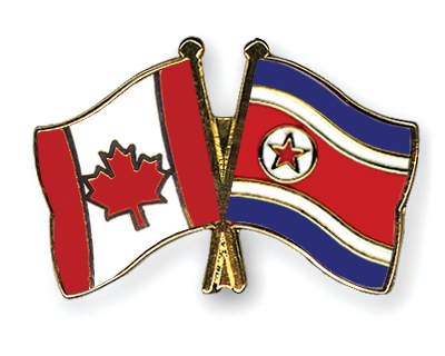 Fahnen Pins Kanada Nordkorea