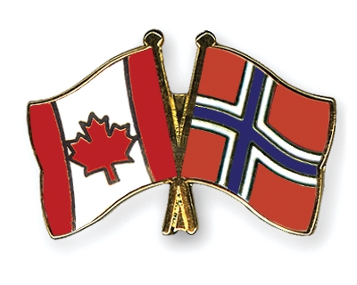 Fahnen Pins Kanada Norwegen