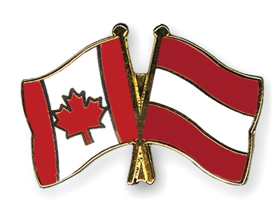 Fahnen Pins Kanada sterreich