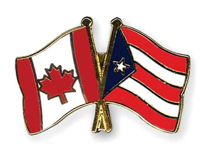 Fahnen Pins Kanada Puerto-Rico