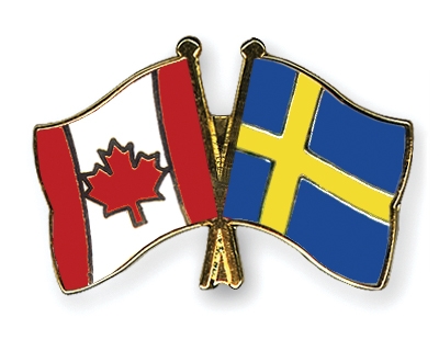 Fahnen Pins Kanada Schweden