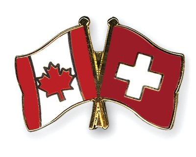 Fahnen Pins Kanada Schweiz