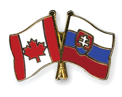 Fahnen Pins Kanada Slowakei