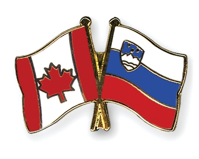 Fahnen Pins Kanada Slowenien