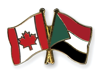 Fahnen Pins Kanada Sudan