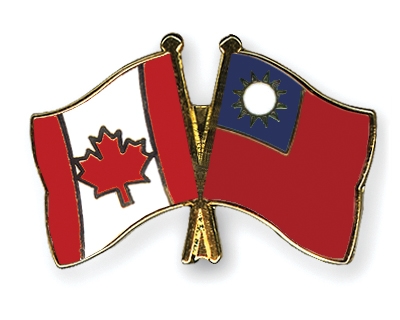 Fahnen Pins Kanada Taiwan