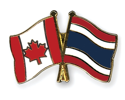 Fahnen Pins Kanada Thailand