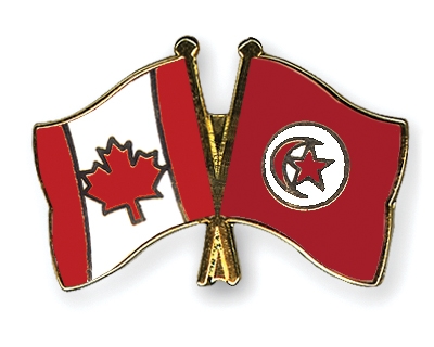 Fahnen Pins Kanada Tunesien