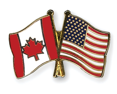 Fahnen Pins Kanada USA