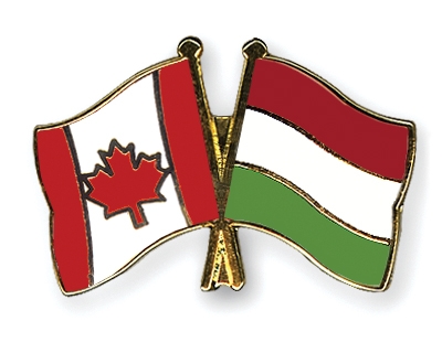 Fahnen Pins Kanada Ungarn
