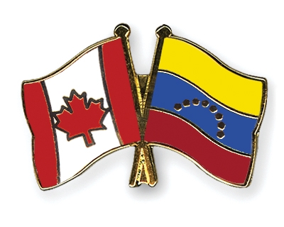 Fahnen Pins Kanada Venezuela