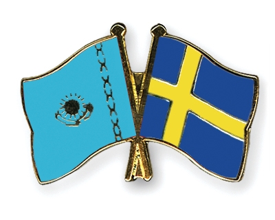 Fahnen Pins Kasachstan Schweden