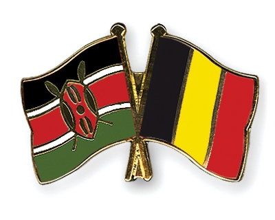 Fahnen Pins Kenia Belgien