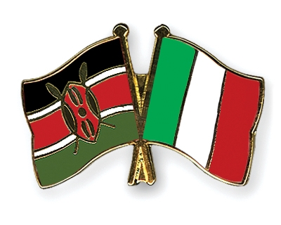 Fahnen Pins Kenia Italien