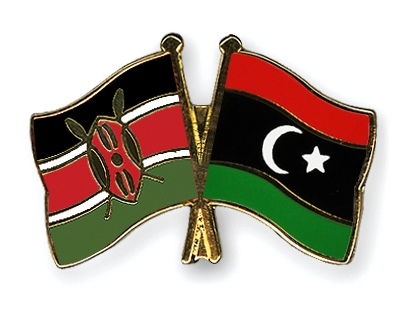 Fahnen Pins Kenia Libyen