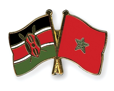 Fahnen Pins Kenia Marokko