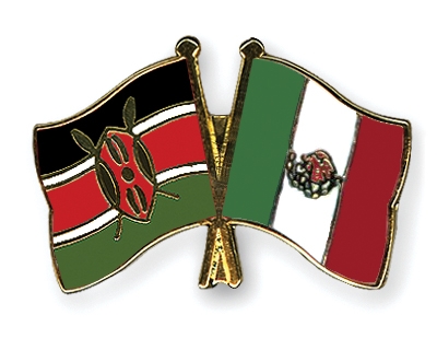 Fahnen Pins Kenia Mexiko