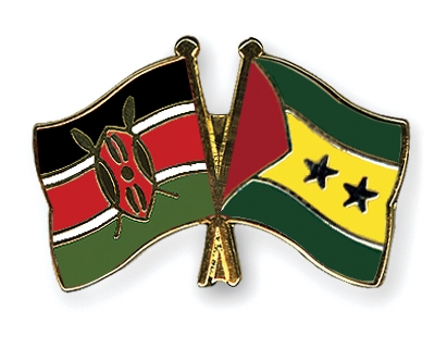 Fahnen Pins Kenia Sao-Tome-und-Principe