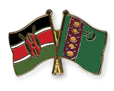 Fahnen Pins Kenia Turkmenistan