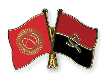 Fahnen Pins Kirgisistan Angola