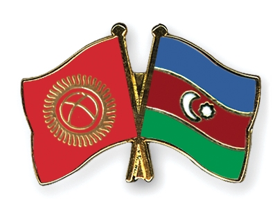Fahnen Pins Kirgisistan Aserbaidschan