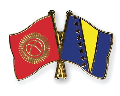 Fahnen Pins Kirgisistan Bosnien-und-Herzegowina