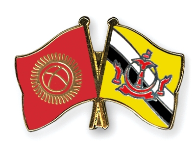 Fahnen Pins Kirgisistan Brunei-Darussalam