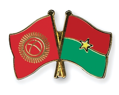 Fahnen Pins Kirgisistan Burkina-Faso