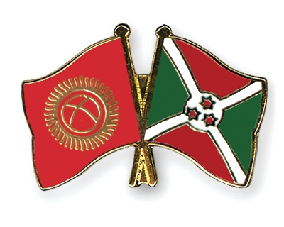 Fahnen Pins Kirgisistan Burundi