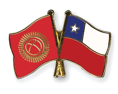 Fahnen Pins Kirgisistan Chile