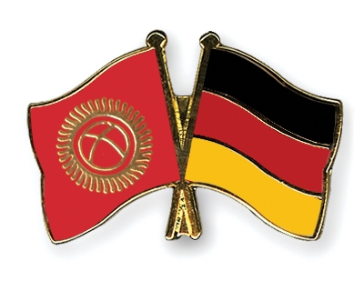 Fahnen Pins Kirgisistan Deutschland