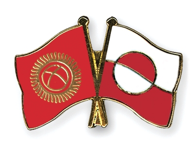 Fahnen Pins Kirgisistan Grnland