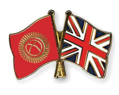Fahnen Pins Kirgisistan Grossbritannien
