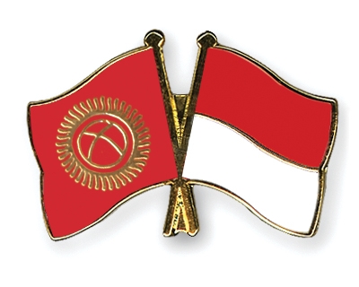 Fahnen Pins Kirgisistan Indonesien
