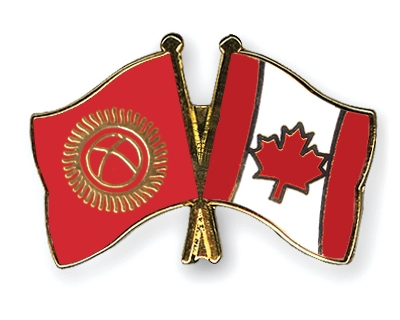 Fahnen Pins Kirgisistan Kanada