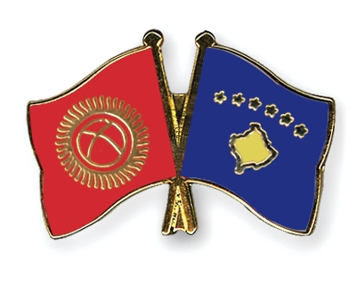 Fahnen Pins Kirgisistan Kosovo