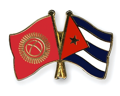 Fahnen Pins Kirgisistan Kuba