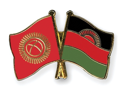 Fahnen Pins Kirgisistan Malawi