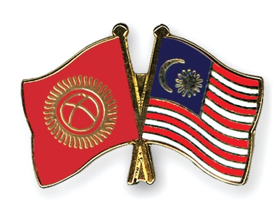 Fahnen Pins Kirgisistan Malaysia