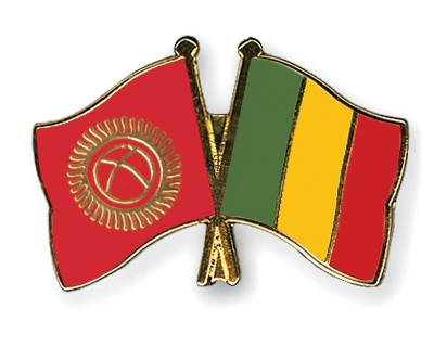 Fahnen Pins Kirgisistan Mali