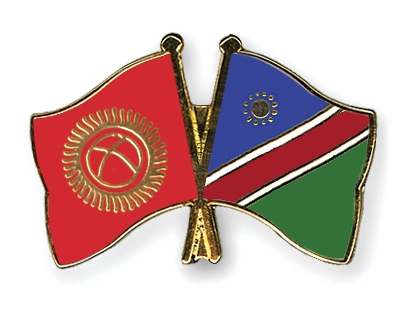 Fahnen Pins Kirgisistan Namibia
