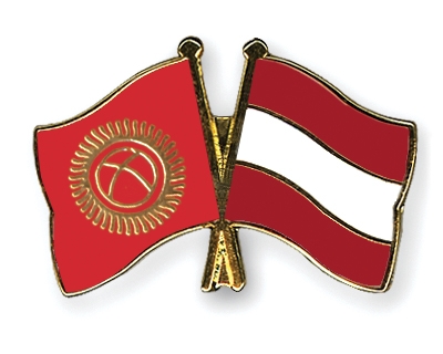 Fahnen Pins Kirgisistan sterreich