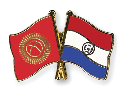 Fahnen Pins Kirgisistan Paraguay