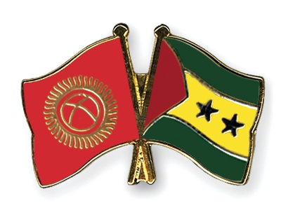 Fahnen Pins Kirgisistan Sao-Tome-und-Principe