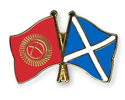 Fahnen Pins Kirgisistan Schottland