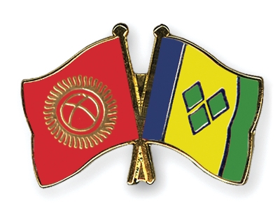Fahnen Pins Kirgisistan St-Vincent-und-die-Grenadinen