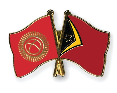 Fahnen Pins Kirgisistan Timor-Leste