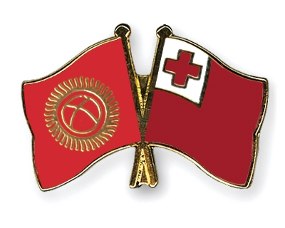 Fahnen Pins Kirgisistan Tonga