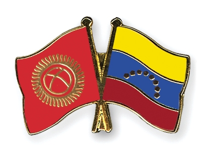 Fahnen Pins Kirgisistan Venezuela